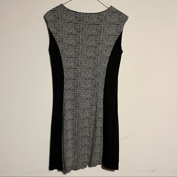 Ann Taylor LOFT Petites Dress Sleeveless Scoop Neck Princess Seam Wave Print - Picture 6 of 7